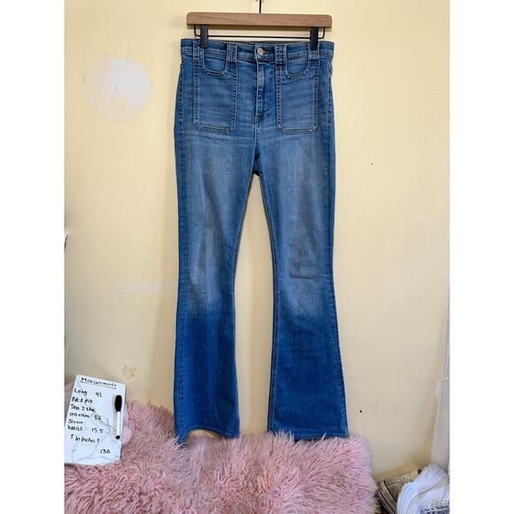 Veronica Beard Everly High Rise Flared Jeans Size 27/4 Pacific‎ Blue J4280455PAC - Picture 10 of 16